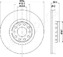 Japanparts DI-0924 - Disque de frein cwaw.fr