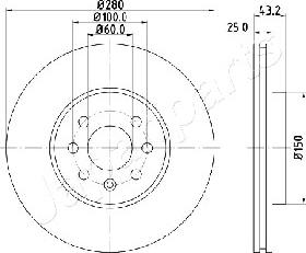 Japanparts DI-0422 - Disque de frein cwaw.fr