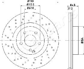 Japanparts DI-0541 - Disque de frein cwaw.fr