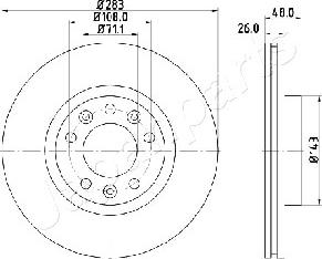 Japanparts DI-0634 - Disque de frein cwaw.fr