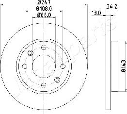 Japanparts DI-0630 - Disque de frein cwaw.fr