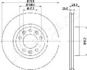 Japanparts DI-0638 - Disque de frein cwaw.fr