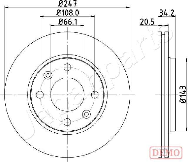 Japanparts DI-0628C - Disque de frein cwaw.fr