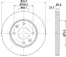 Japanparts DI-0628 - Disque de frein cwaw.fr