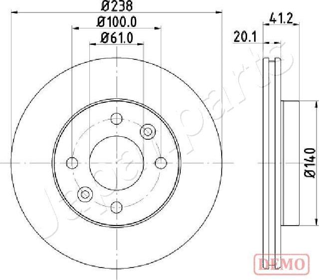 Japanparts DI-0708C - Disque de frein cwaw.fr