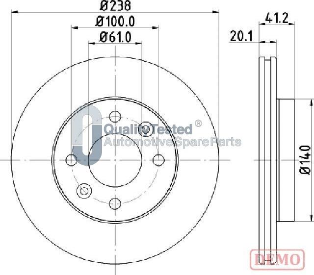 Japanparts DI0708JM - Disque de frein cwaw.fr