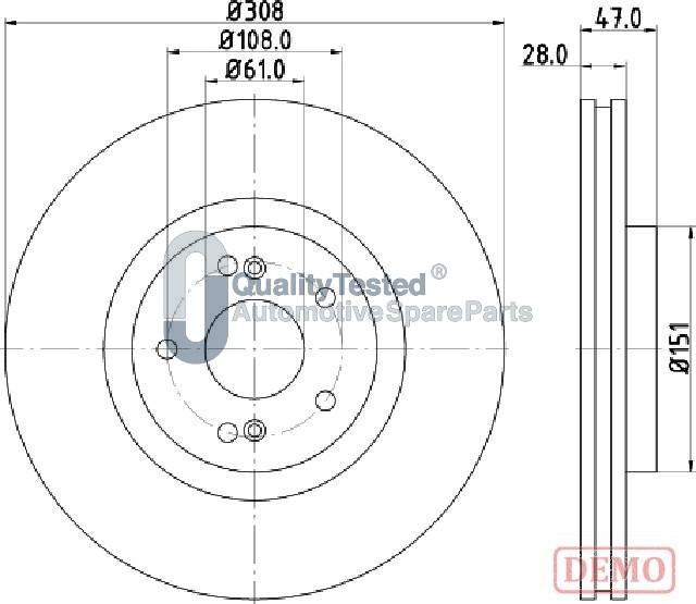 Japanparts DI0703JM - Disque de frein cwaw.fr