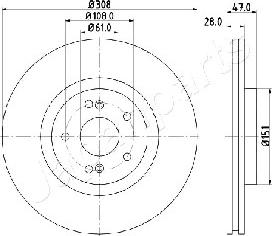 Japanparts DI-0703 - Disque de frein cwaw.fr