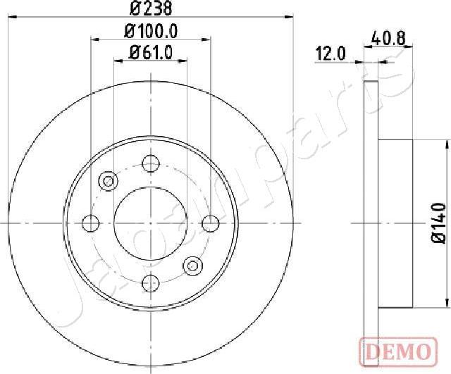 Japanparts DI-0714C - Disque de frein cwaw.fr