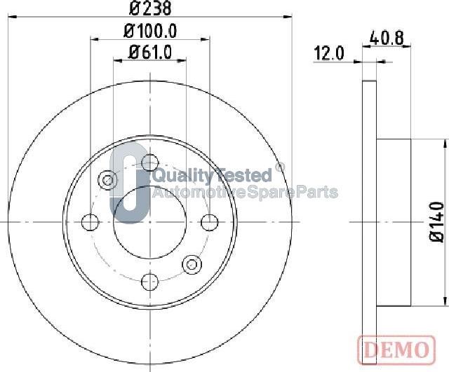 Japanparts DI0714JM - Disque de frein cwaw.fr