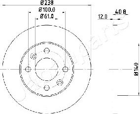 Japanparts DI-0714 - Disque de frein cwaw.fr