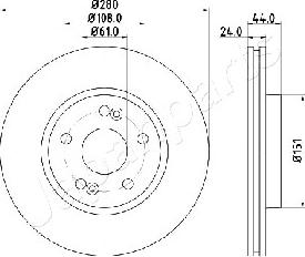 Japanparts DI-0710 - Disque de frein cwaw.fr