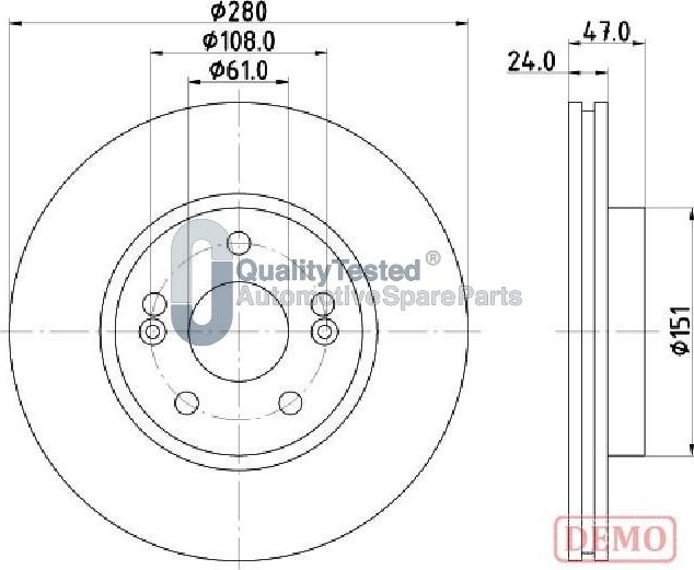 Japanparts DI0711JM - Disque de frein cwaw.fr