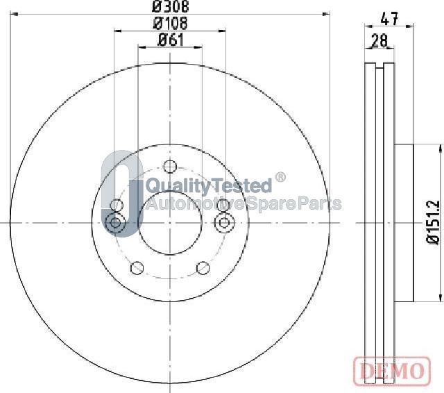 Japanparts DI0713JM - Disque de frein cwaw.fr