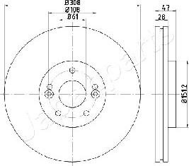 Japanparts DI-0713 - Disque de frein cwaw.fr