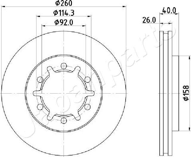 Japanparts DI-180C - Disque de frein cwaw.fr