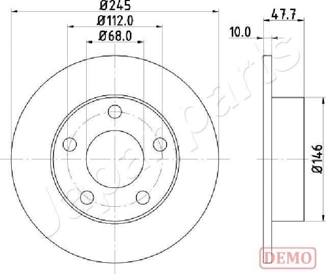 Japanparts DP-0905C - Disque de frein cwaw.fr