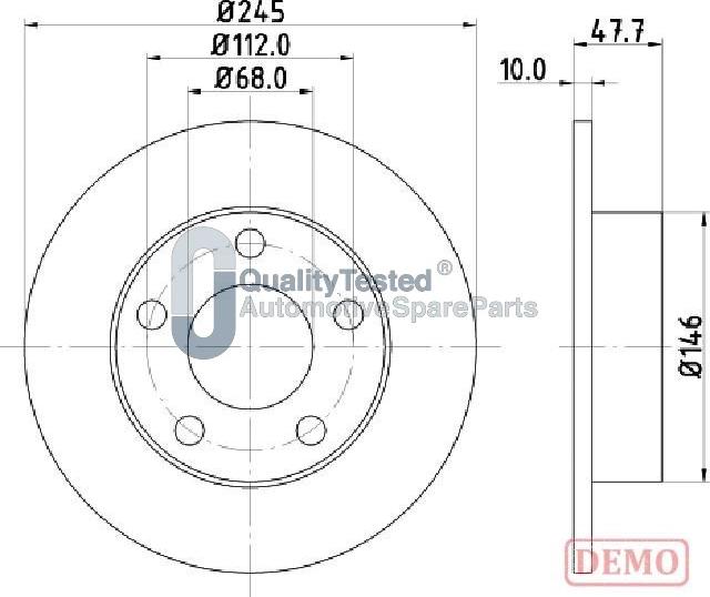 Japanparts DP0905JM - Disque de frein cwaw.fr