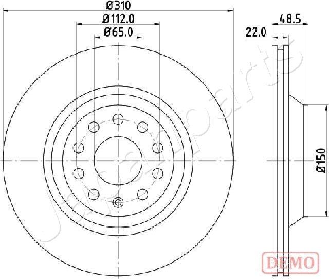 Japanparts DP-0903C - Disque de frein cwaw.fr