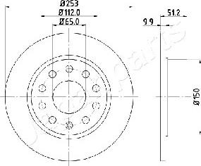 Japanparts DP-0902 - Disque de frein cwaw.fr