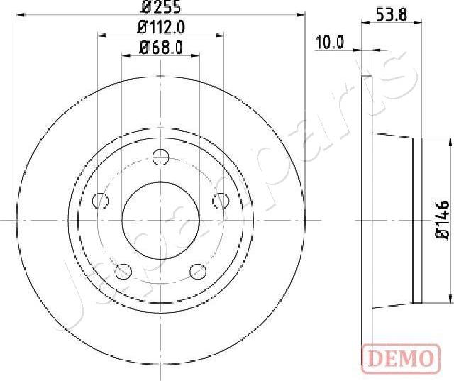 Japanparts DP-0914C - Disque de frein cwaw.fr