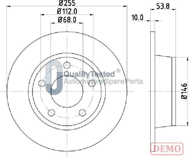 Japanparts DP0914JM - Disque de frein cwaw.fr