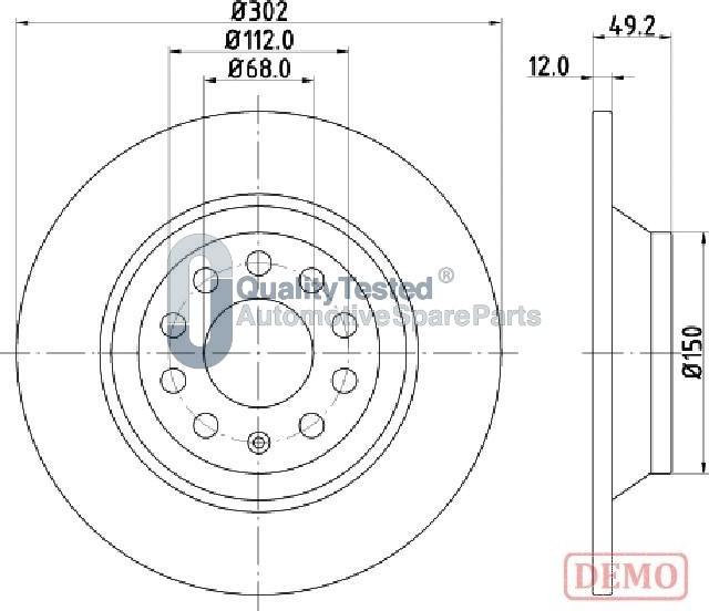 Japanparts DP0915JM - Disque de frein cwaw.fr