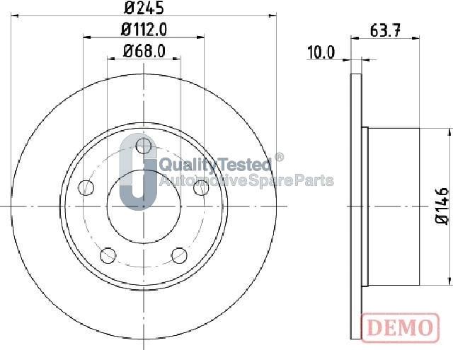 Japanparts DP0912JM - Disque de frein cwaw.fr