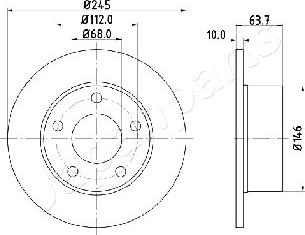 Japanparts DP-0912 - Disque de frein cwaw.fr