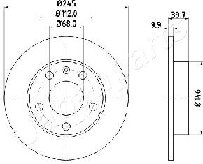 Japanparts DP-0929 - Disque de frein cwaw.fr