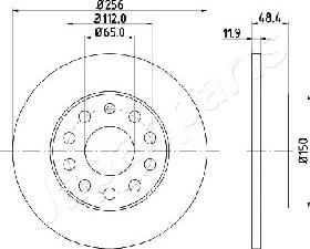 Japanparts DP-0928 - Disque de frein cwaw.fr