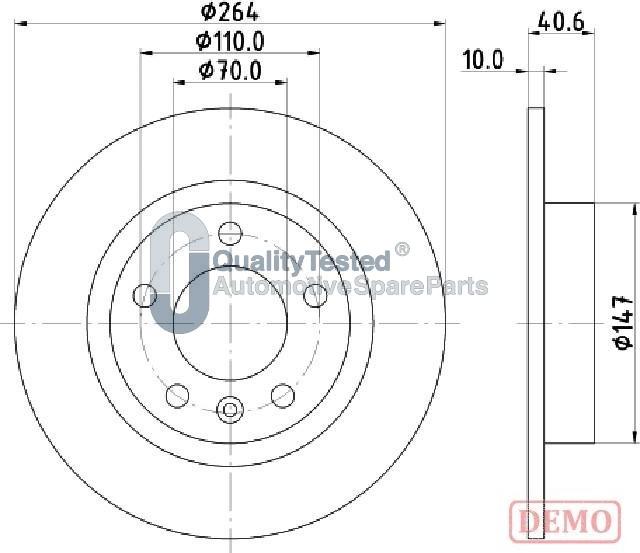 Japanparts DP0400JM - Disque de frein cwaw.fr