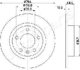 Japanparts DP-0400 - Disque de frein cwaw.fr