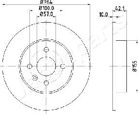 Japanparts DP-0407 - Disque de frein cwaw.fr