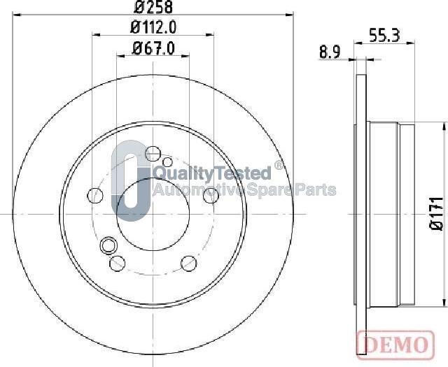 Japanparts DP0504JM - Disque de frein cwaw.fr