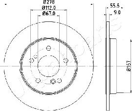 Japanparts DP-0505 - Disque de frein cwaw.fr