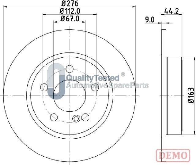 Japanparts DP0502JM - Disque de frein cwaw.fr