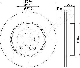 Japanparts DP-0507 - Disque de frein cwaw.fr