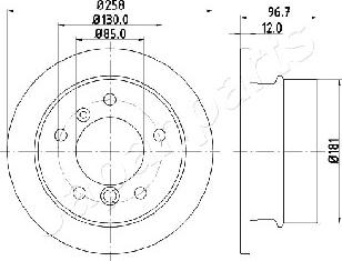 Japanparts DP-0518 - Disque de frein cwaw.fr