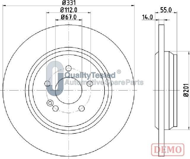 Japanparts DP0523JM - Disque de frein cwaw.fr