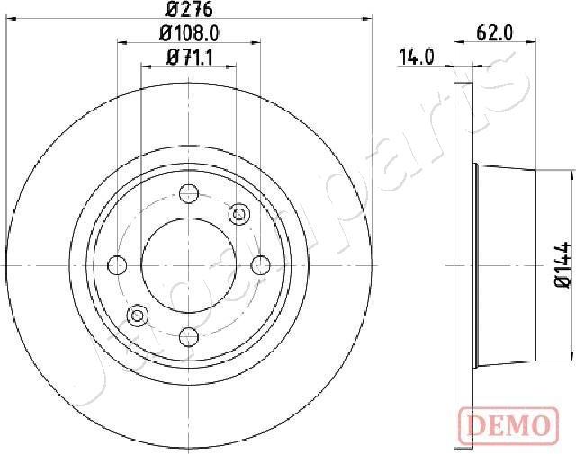 Japanparts DP-0604C - Disque de frein cwaw.fr