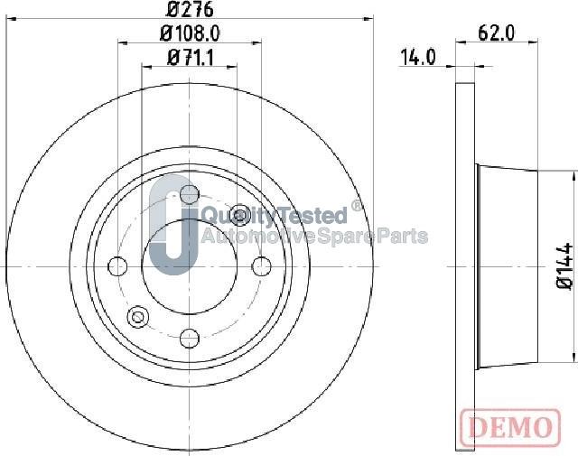 Japanparts DP0604JM - Disque de frein cwaw.fr