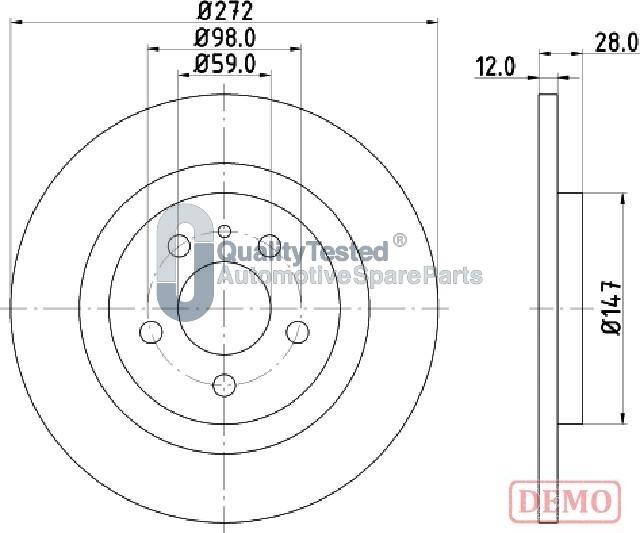 Japanparts DP0606JM - Disque de frein cwaw.fr