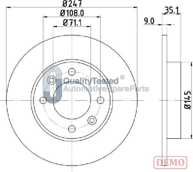 Japanparts DP0602JM - Disque de frein cwaw.fr