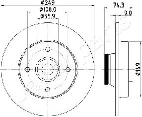 Japanparts DP-0607 - Disque de frein cwaw.fr