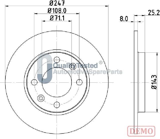 Japanparts DP0615JM - Disque de frein cwaw.fr