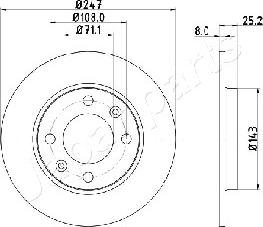 Japanparts DP-0615 - Disque de frein cwaw.fr