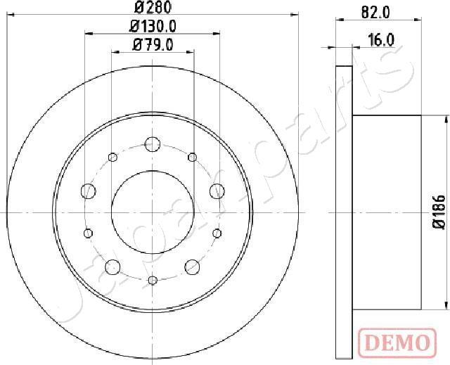 Japanparts DP-0611C - Disque de frein cwaw.fr