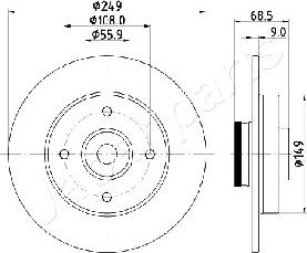 Japanparts DP-0618 - Disque de frein cwaw.fr