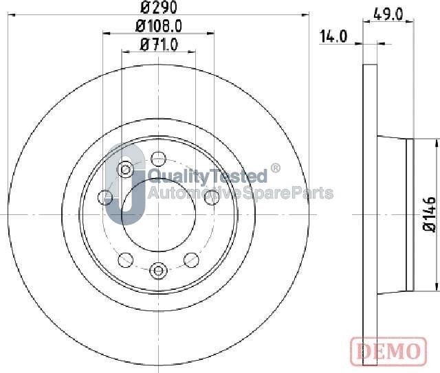 Japanparts DP0612JM - Disque de frein cwaw.fr